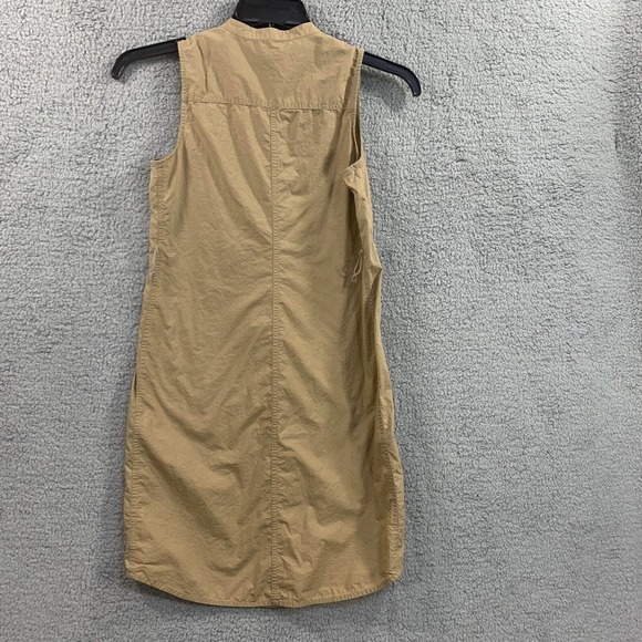 J Crew Collection Womens Shirt Dress Button Down Khaki 100% Cotton Sz XXS Brown - Picture 10 of 14